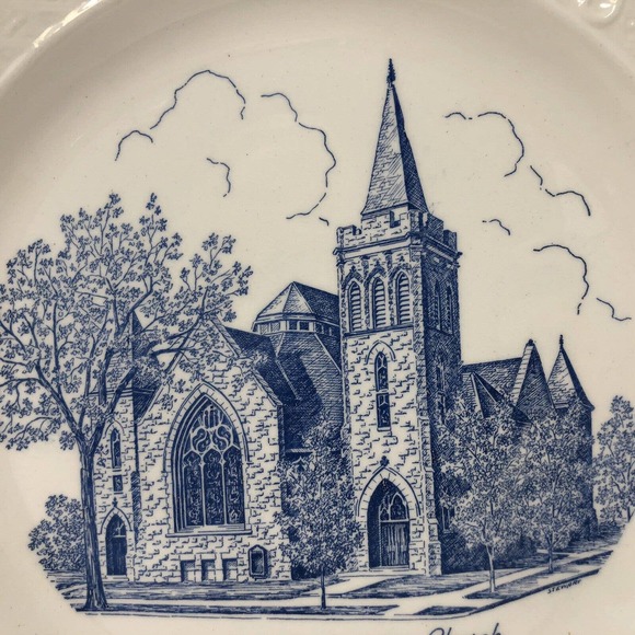 First Presbyterian Church Findlay Ohio Decorative Collectible Plate 10" Vintage - Picture 2 of 5